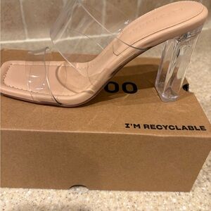 Clear and Nude Women's Heels